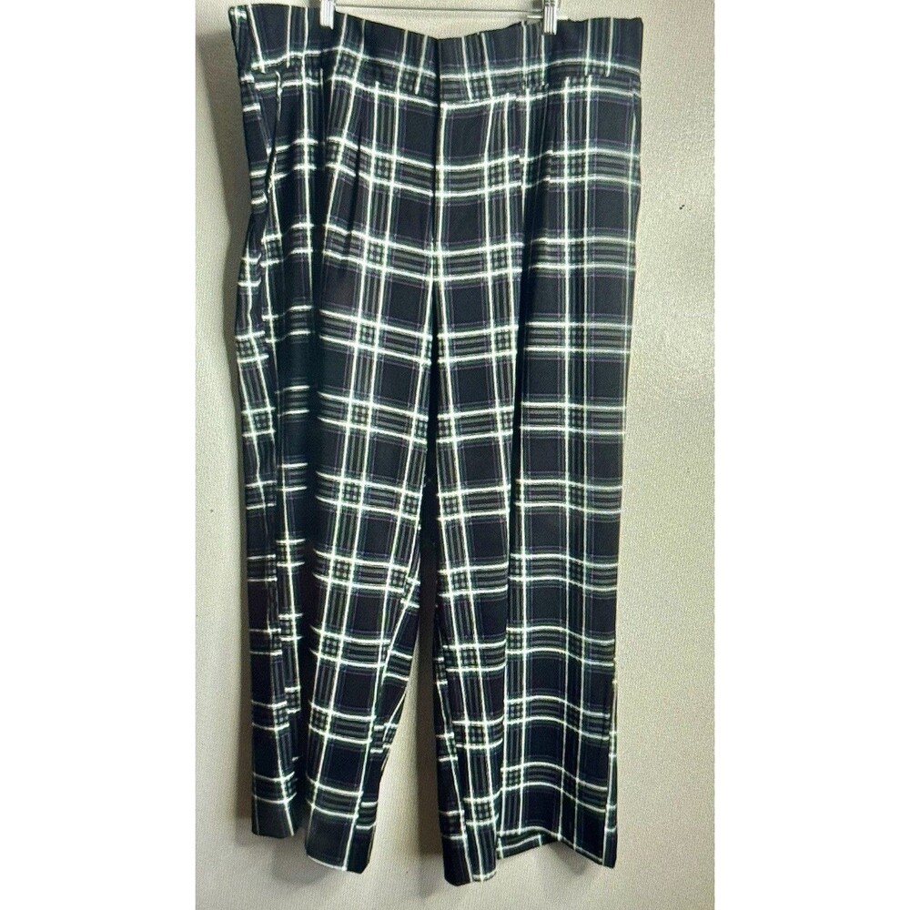 Torrid wide leg studio crepe high rise pants Delilah plaid pants 20 tall